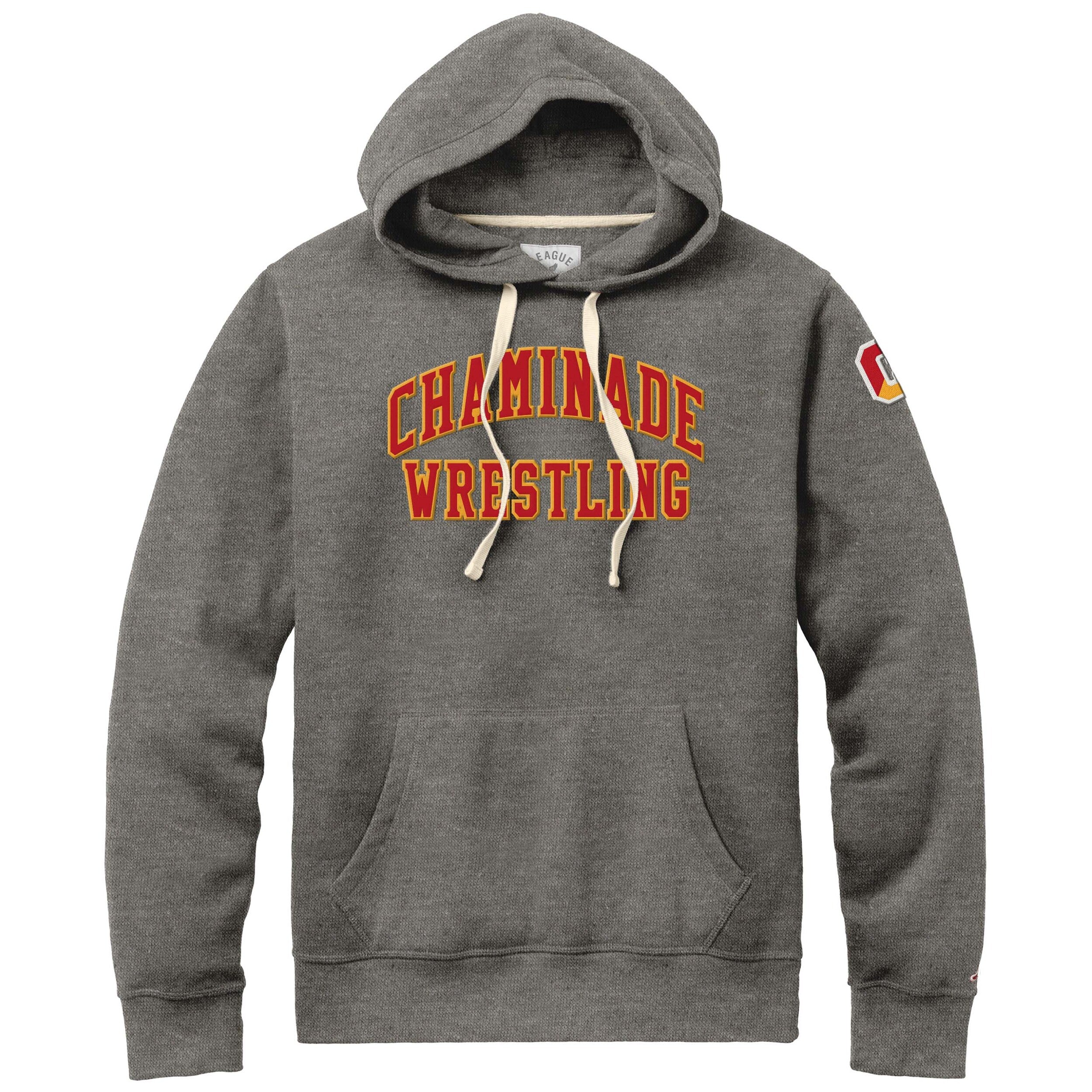Embroidered Legacy Wrestling Hoodie Grey