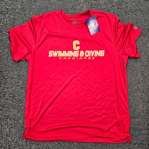 Champion Swimming and Diving Red Performance Tee