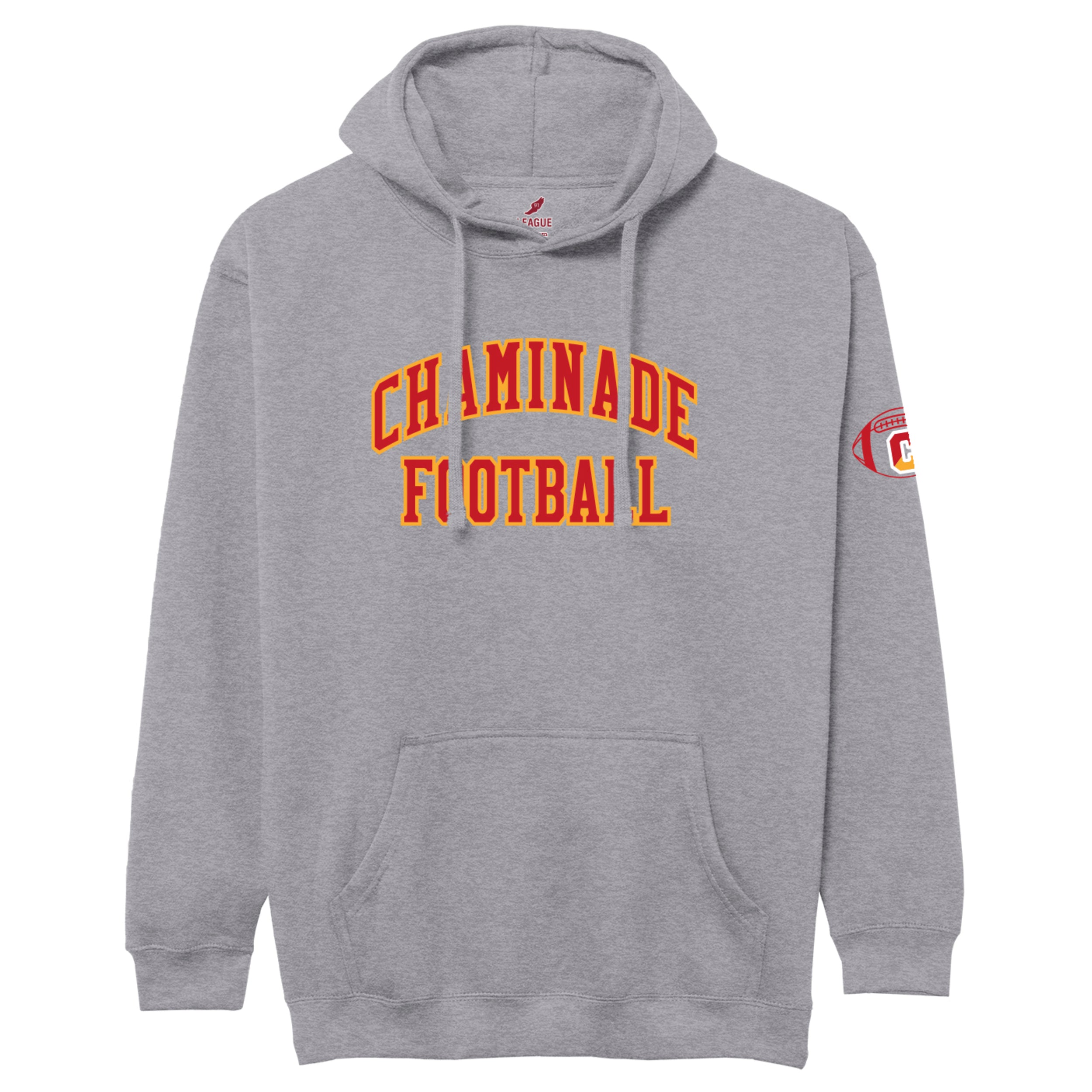 Embroidered Legacy Football Hoodie Grey