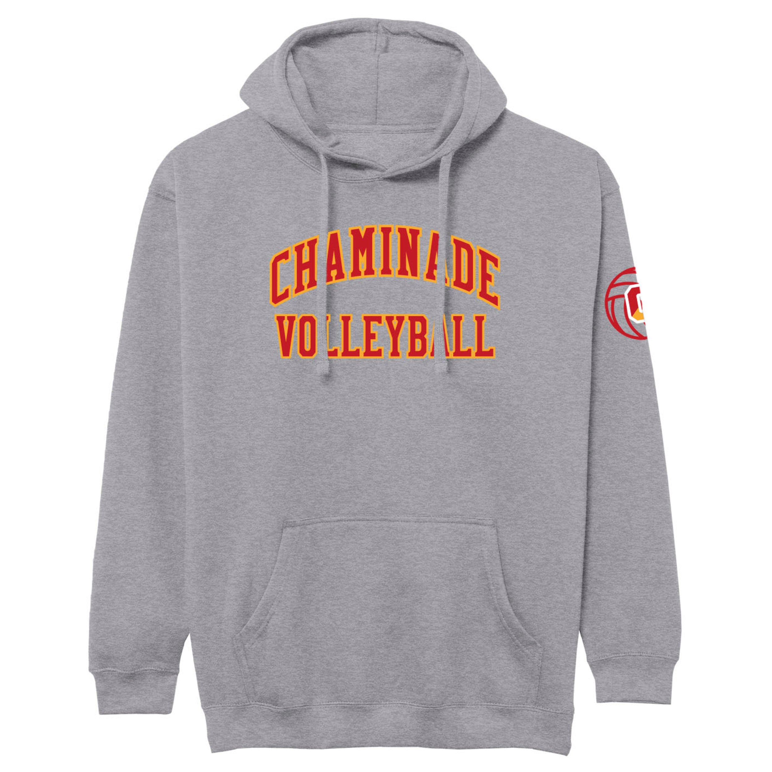 Embroidered Legacy Volleyball Hoodie Grey