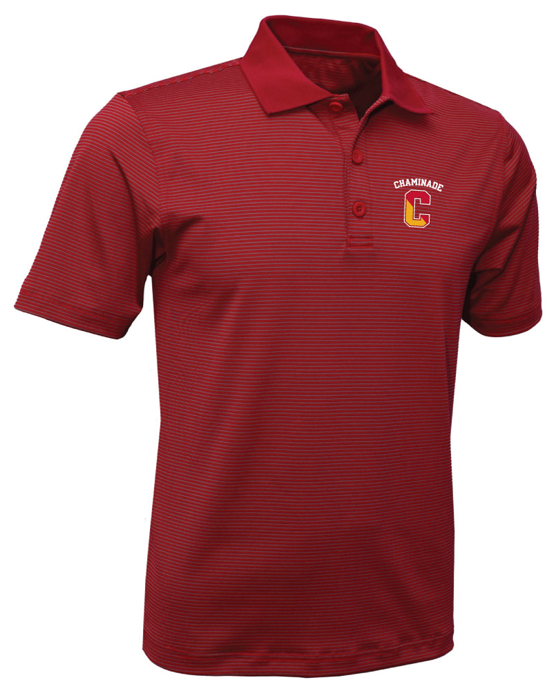 New - ES Sports - Chaminade Split C Striped Red Polo Shirt