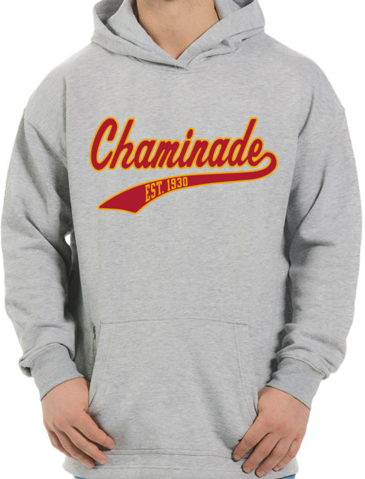 New - ES Sports - Chaminade Est. 1930 - Open Bottom Hoodie - Grey