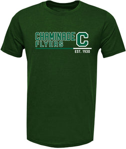 New - ES Sports Chaminade Block Split C Tee - Dark Green