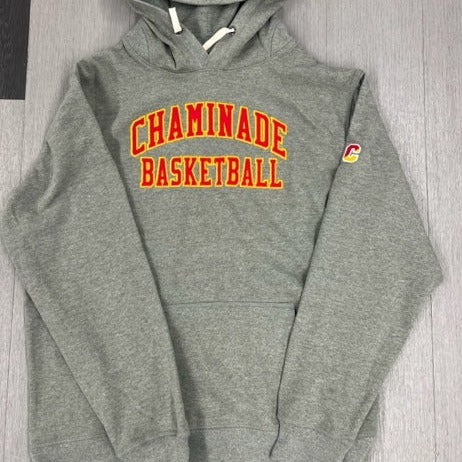 Embroidered Legacy Basketball Hoodie Grey