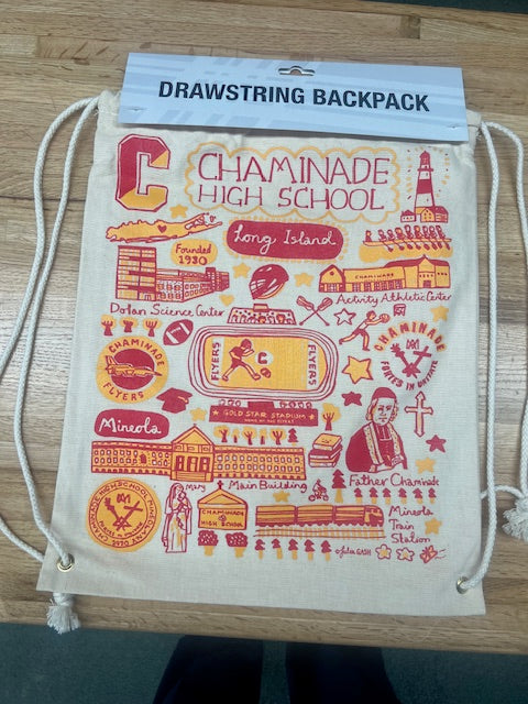 Chaminade Artwork Canvas Drawstring Backpack