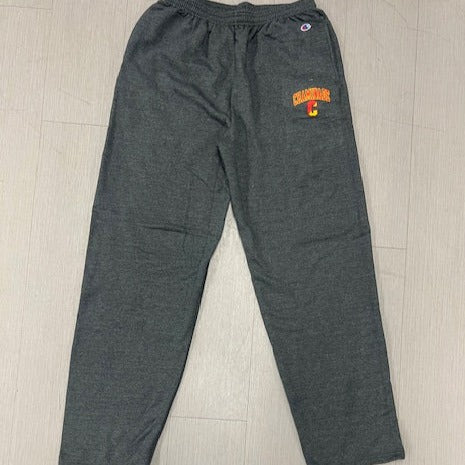 Champion Open Bottom Sweatpant - Onyx Arched Chaminade over C