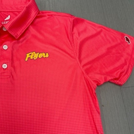 Saturday Polo Shirt - Red Houndstooth
