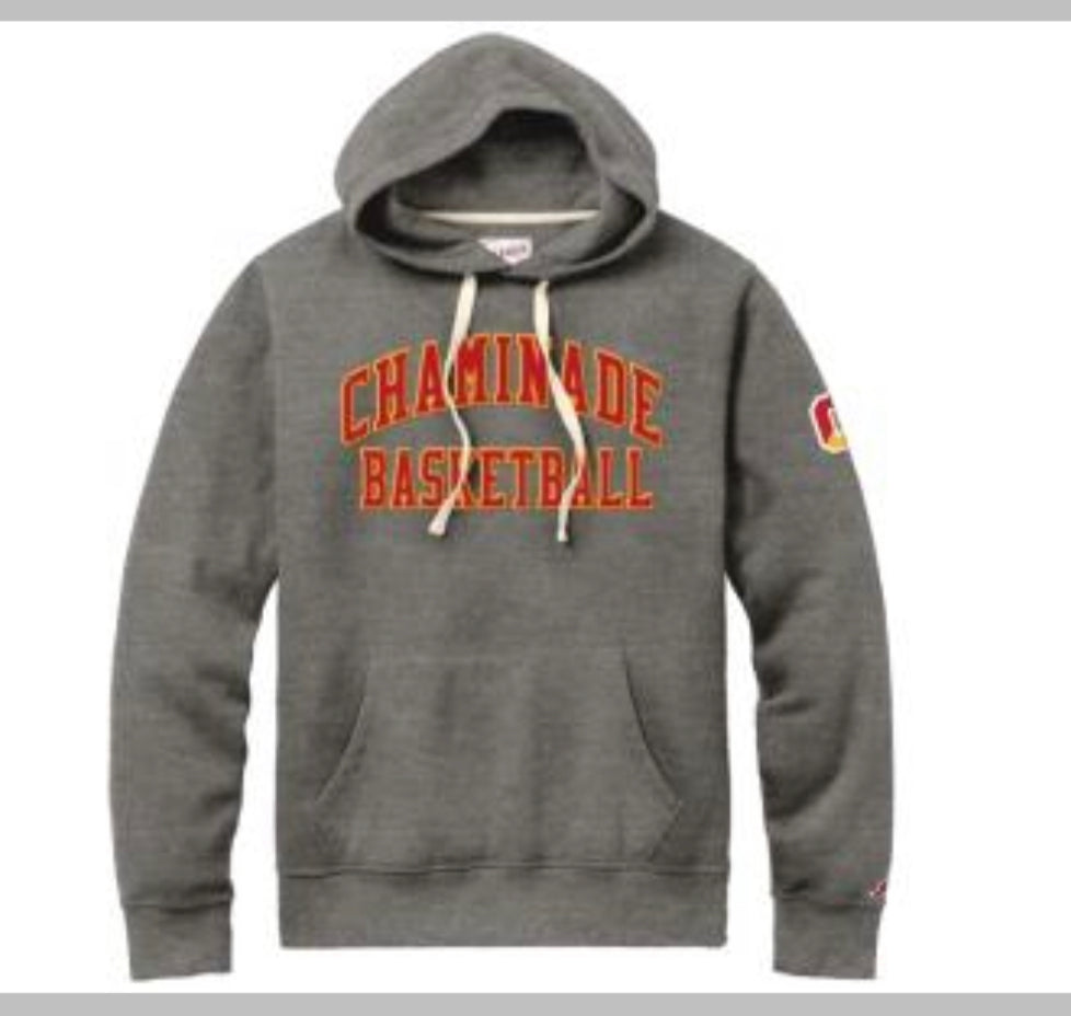 Embroidered Legacy Basketball Hoodie Grey
