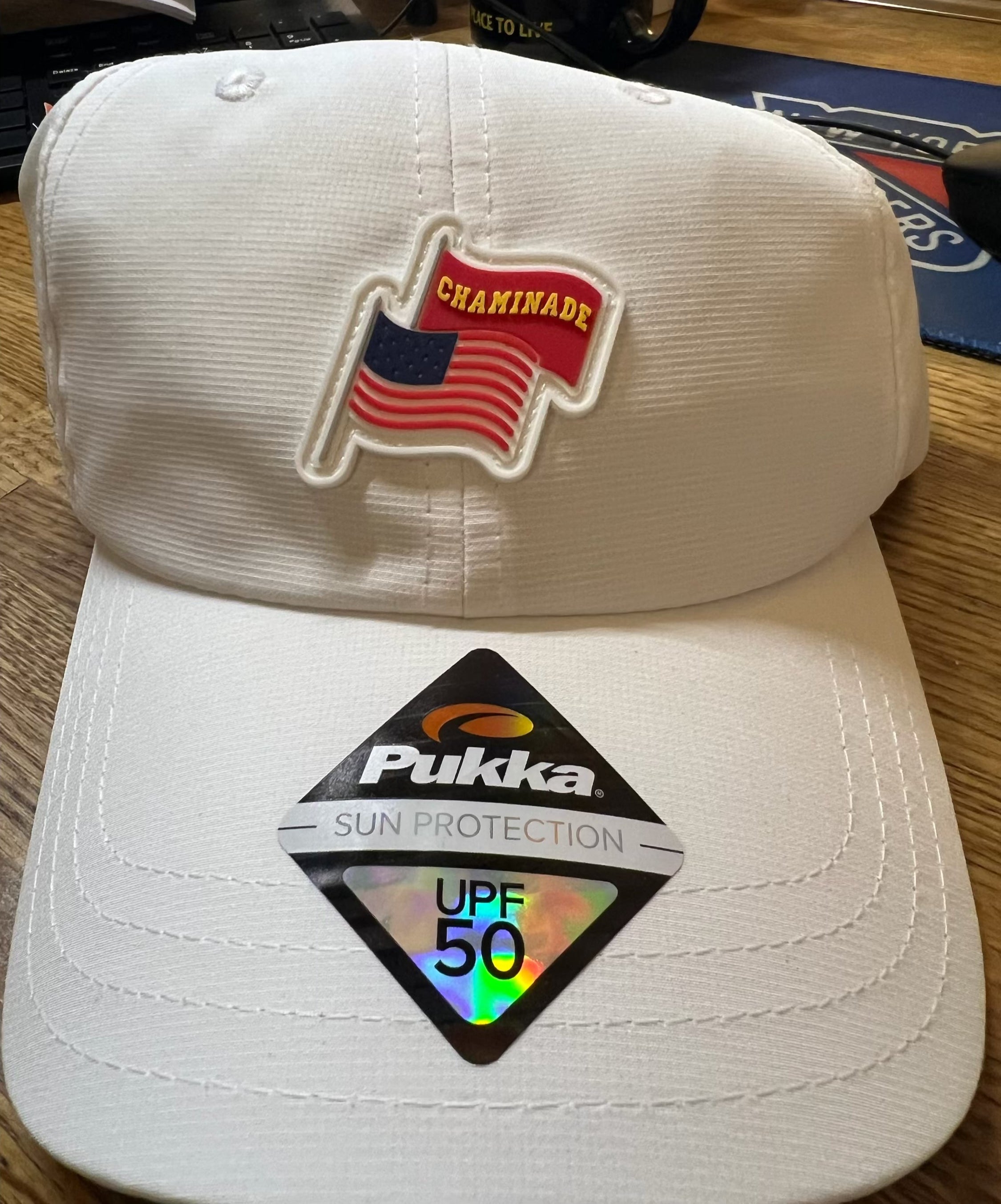 Pukka Hat UPF 50 White with Flags