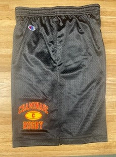 Champion Black Shorts- Rugby