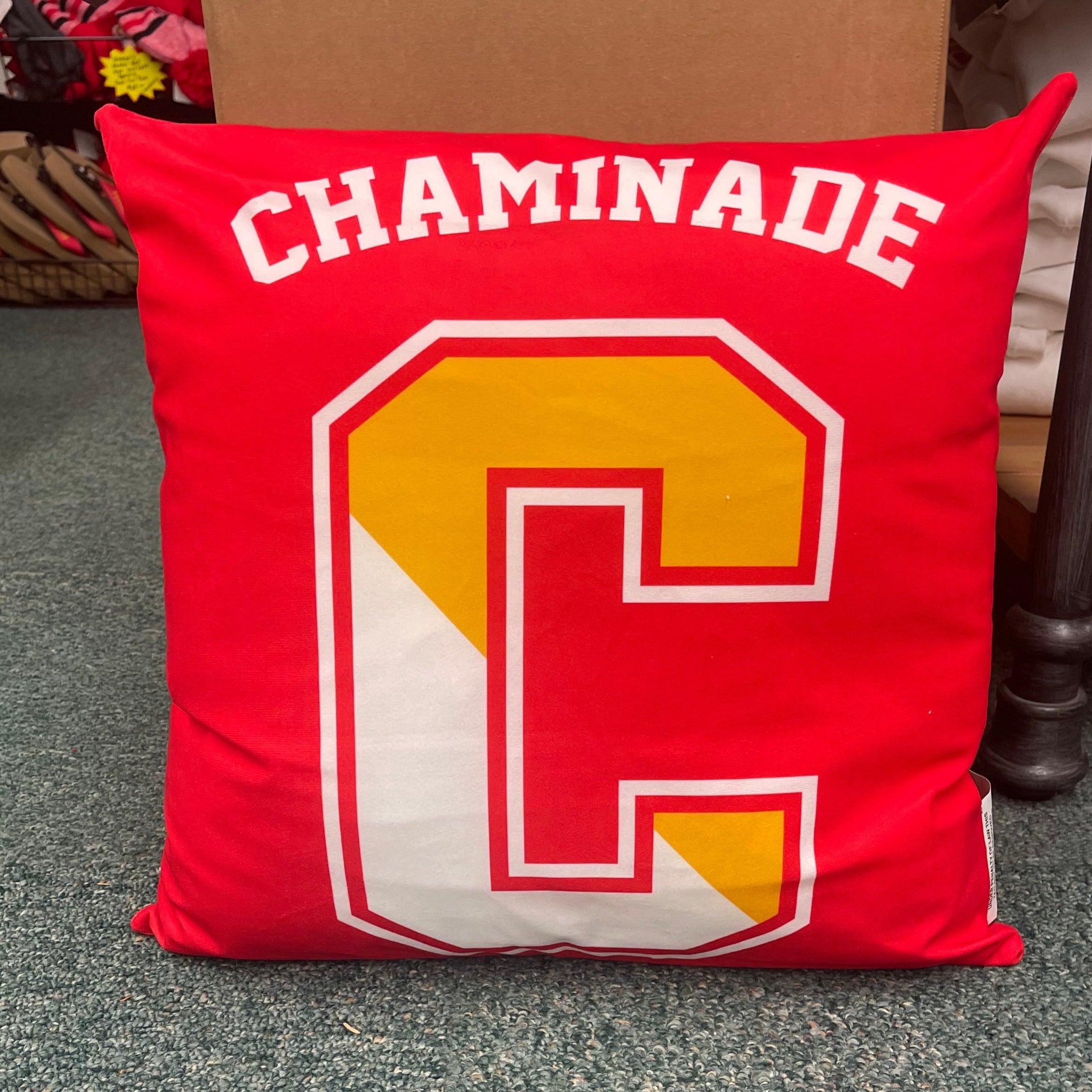 New - Jardine Chaminade Split C Red Microfiber Throw Pillow