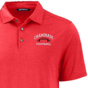 NEW - Cutter & Buck - Chaminade Football - Solid Red Polo - MCK01327