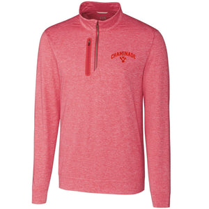 Cutter & Buck Stealth Heathered Quarter Zip Mens Pullover - Red