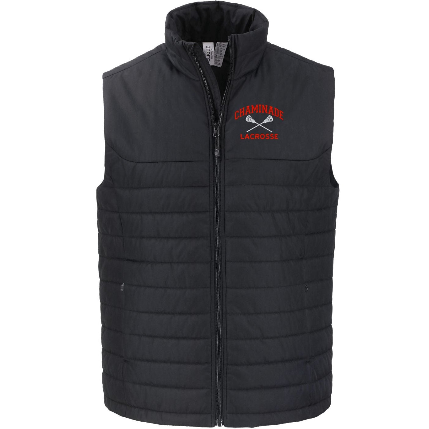 Clique Elevation Eco Full Zip Mens Puffer Vest - Black Lacrosse Vest - MQO00080