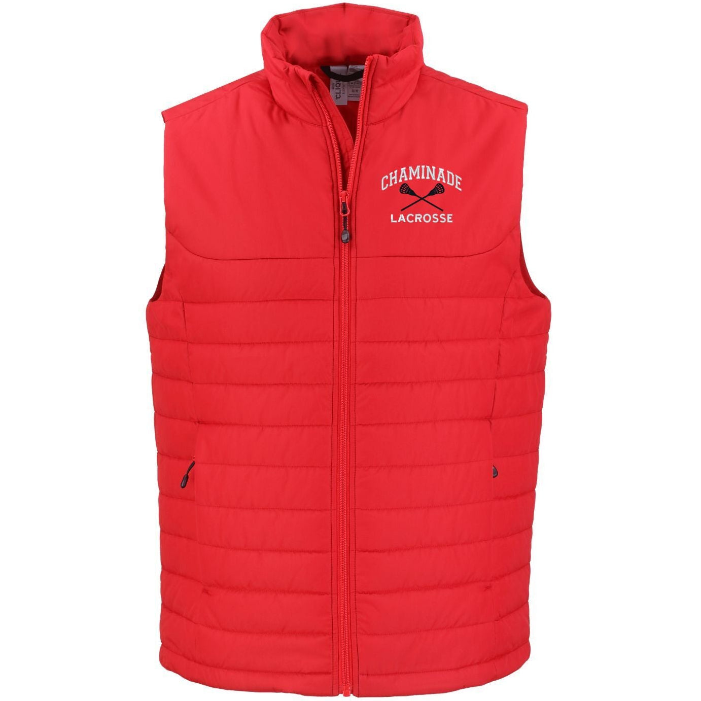 Clique Elevation Eco Full Zip Mens Puffer Vest - Red Lacrosse Vest - MQO00080