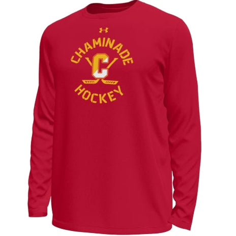 New - Hockey Under Armour Long Sleeve Men's Red Tech Tee