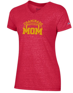 New - Football Mom Scarlet V-Neck Tee - Champion