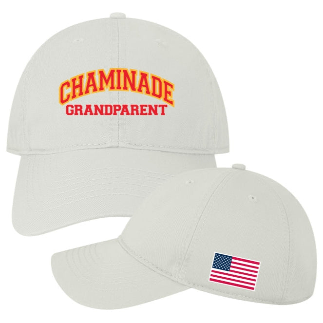 Legacy White Relaxed Twill Grandparent  Hat with Flag