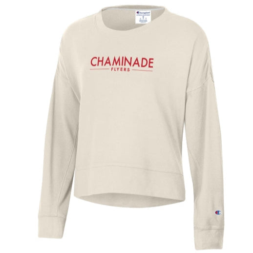 New - Champion Womens Sueded Crew - Ivory
