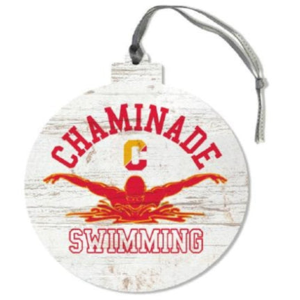 New - Chaminade Swimming Christmas Wood Ornament