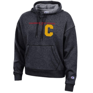 New - Champion Women's Triumph Fleece Hood - Washed Black