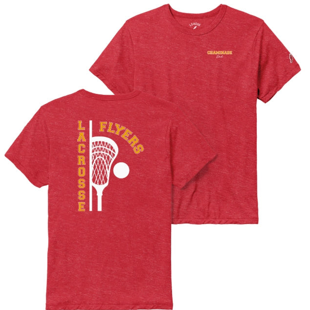 New - Lacrosse Dad  - Legacy Victory Falls Tee Heather True Red