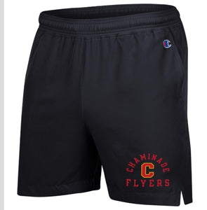 New - Champion - Black Mens 5 inch Inseam Woven Shorts