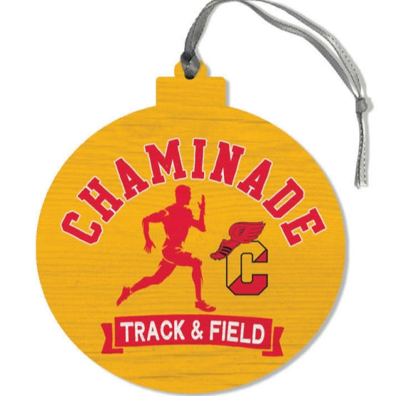 New - Chaminade Track & Field Christmas Wood Ornament