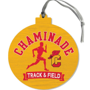 New - Chaminade Track & Field Christmas Wood Ornament
