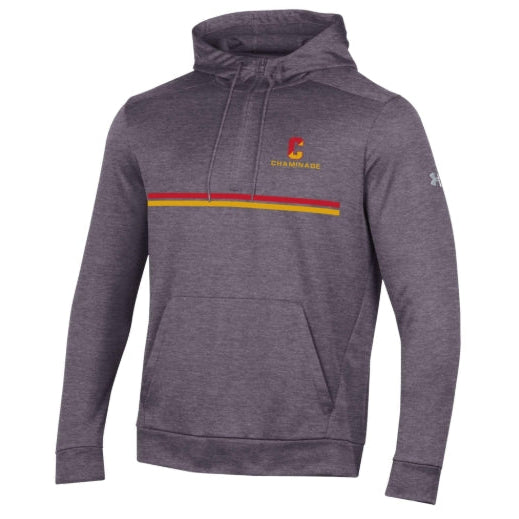New - Mens Under Armour Fleece 1/4 Zip Hood - Carbon Heather