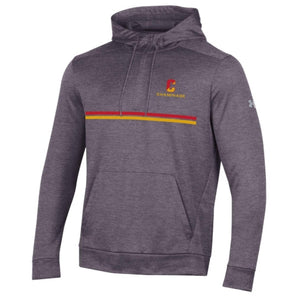 New - Mens Under Armour Fleece 1/4 Zip Hood - Carbon Heather