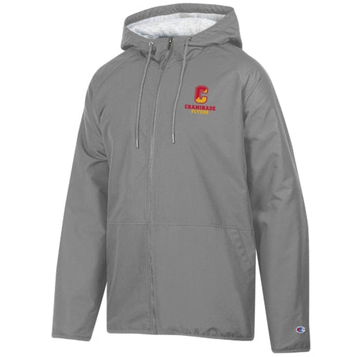 Champion -  Mens Heavyweight Full Zip Jacket - Concrete Grey - Split C Chaminade Flyers
