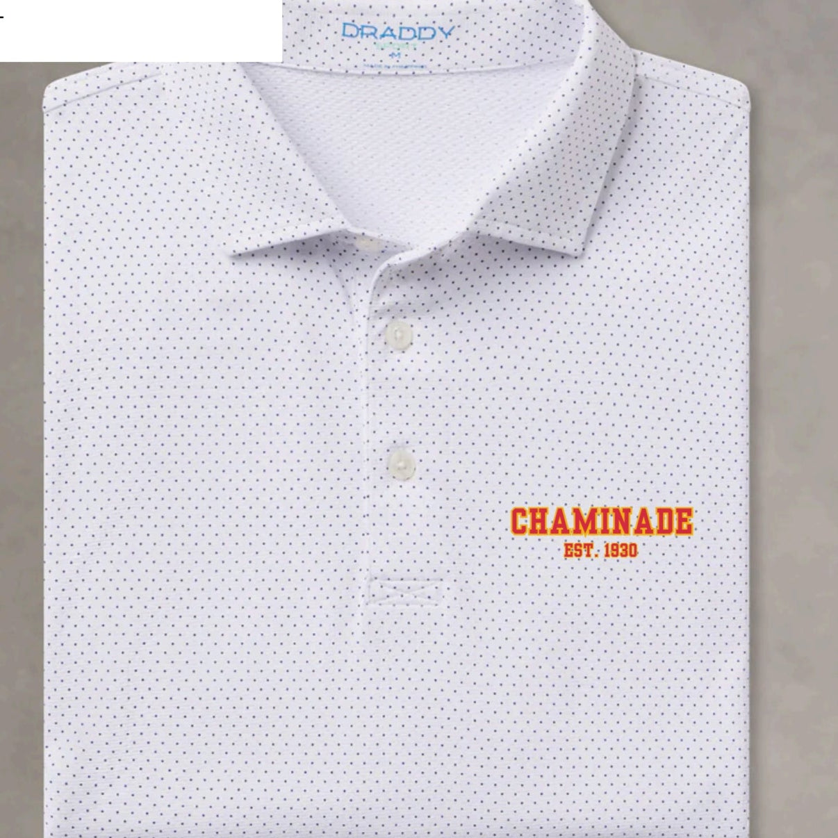 B. Draddy Mens Short Sleeve Captain Cool Polo - White
