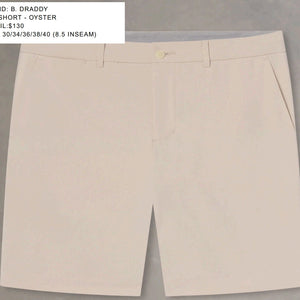 B. Draddy Mens Zac Shorts - Oyster 34/36/38/40 8.5 INSEAM