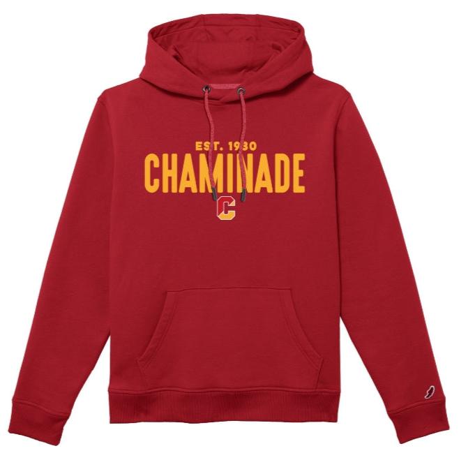 New - Legacy True Red Hoodie w/ gold Chaminade 1930 logo