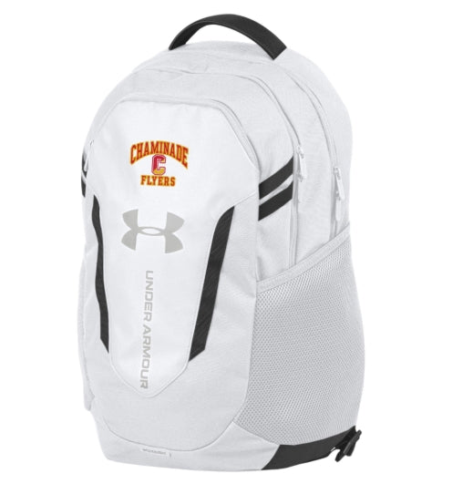 New - Under Armour Hustle 6.0 Backpack Summit White / Pitch Grey