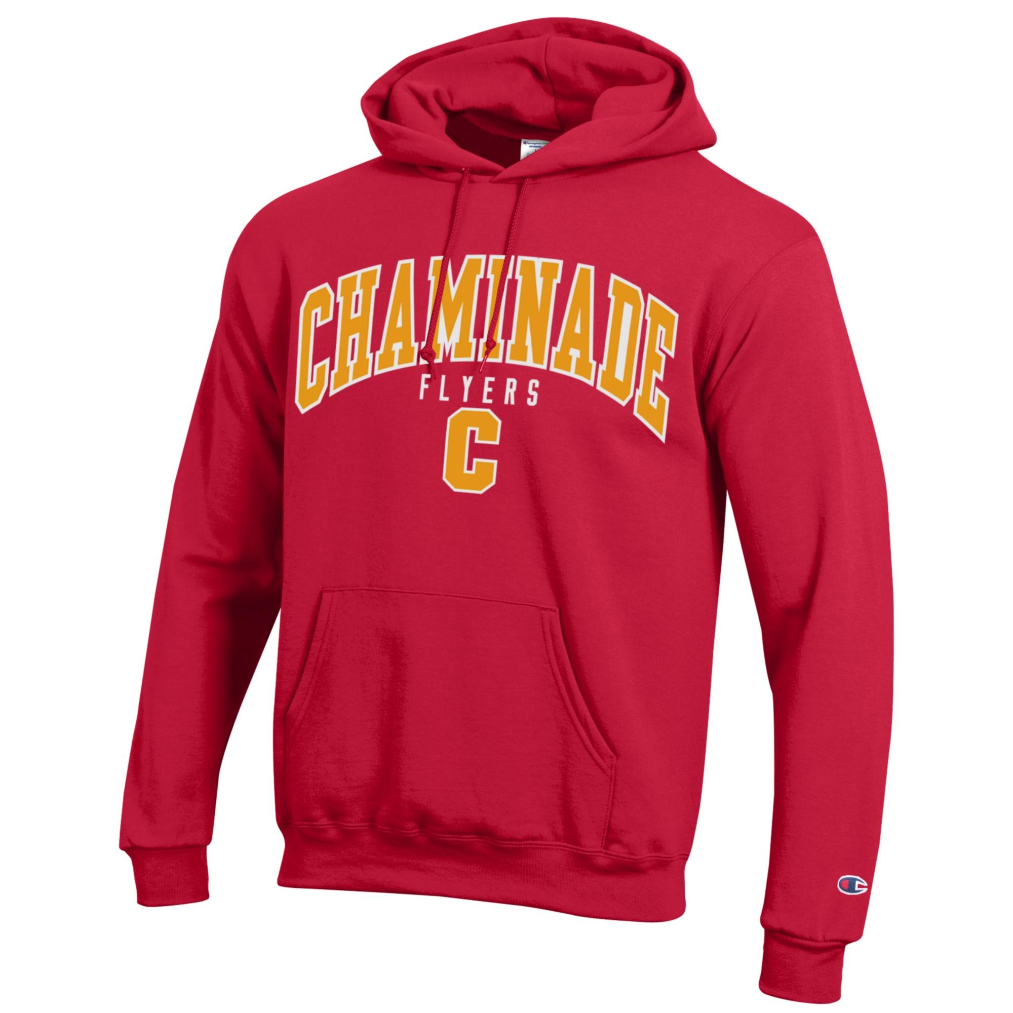 New - Champion Red Chaminade Flyers C Hoodie - Embroidered