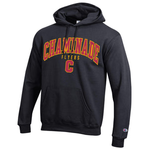 New - Champion Black Chaminade Flyers C Hoodie - Embroidered