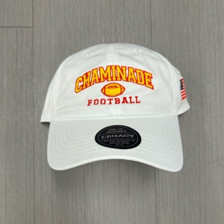 Legacy White CFA Football Hat with Flag