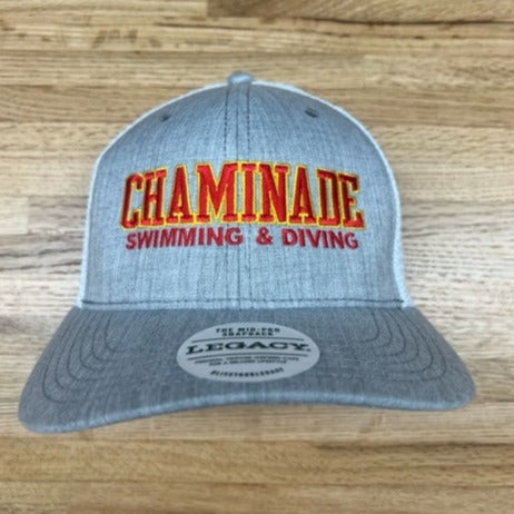Legacy Grey/White Trucker Swimming Hat - Final Sale