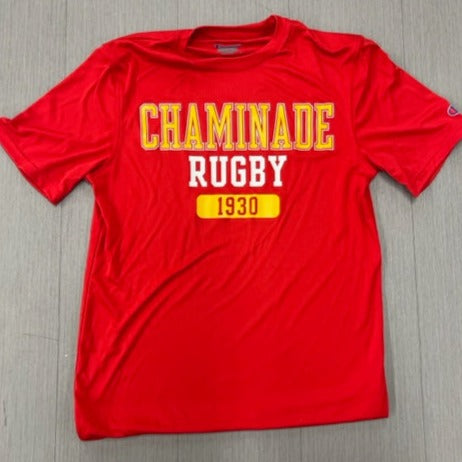 Champion Short Sleeve (Performance Wear) Rugby Tee 1930 Style -Red