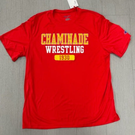 Champion Short Sleeve Wrestling Tee - Red (Athletic Wear)