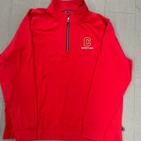 Cutter & Buck Men's Adapt Wrestling 1/4 Zip - Red- MCK01143