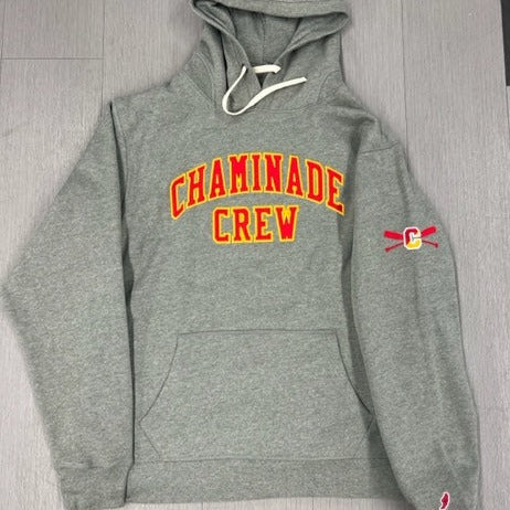 Embroidered Legacy Crew Hoodie Grey