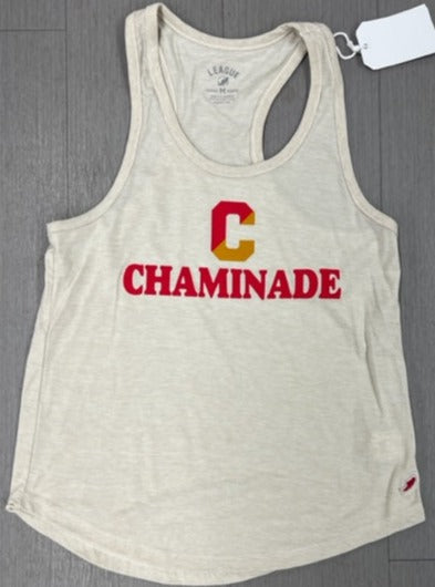 Women's Legacy Tank Top with Split C over Chaminade Heather Sand