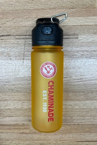MV Sport Yellow Plastic Water Bottle with Chaminade and Seal