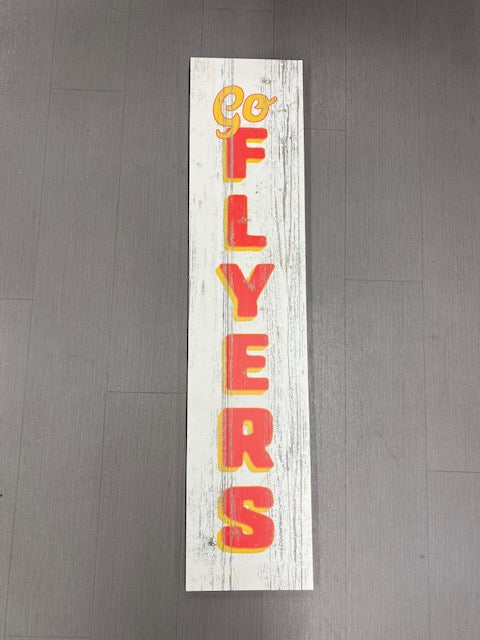 Distressed Wood Go Flyers Sign