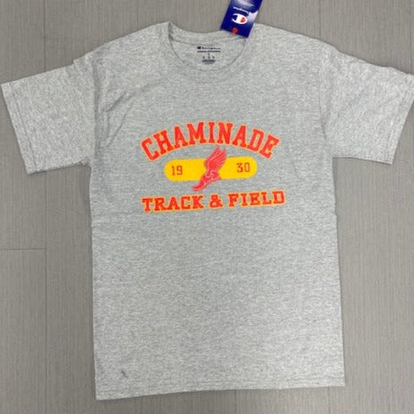 Champion - 1930 Pillbox over Track & Field - Grey Tee Shirt