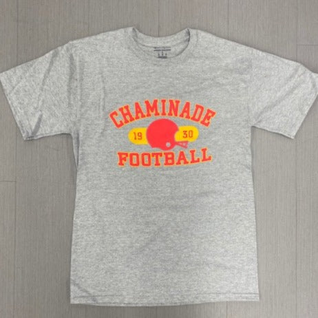 Champion - 1930 Pillbox over Football - Grey Tee Shirt