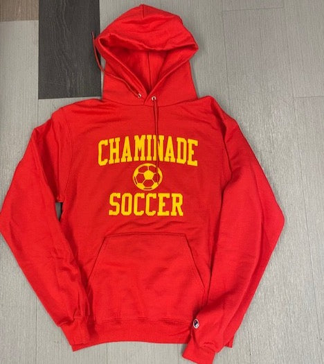 Champion Soccer (Ball) Hoodie  - Red w/ Soccerball - Final Sale XL & XXL Only